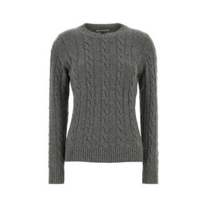 GIMAGUAS Women's Cable Knit Crew Neck Sweater Women GREY Sweaters & Knitwear